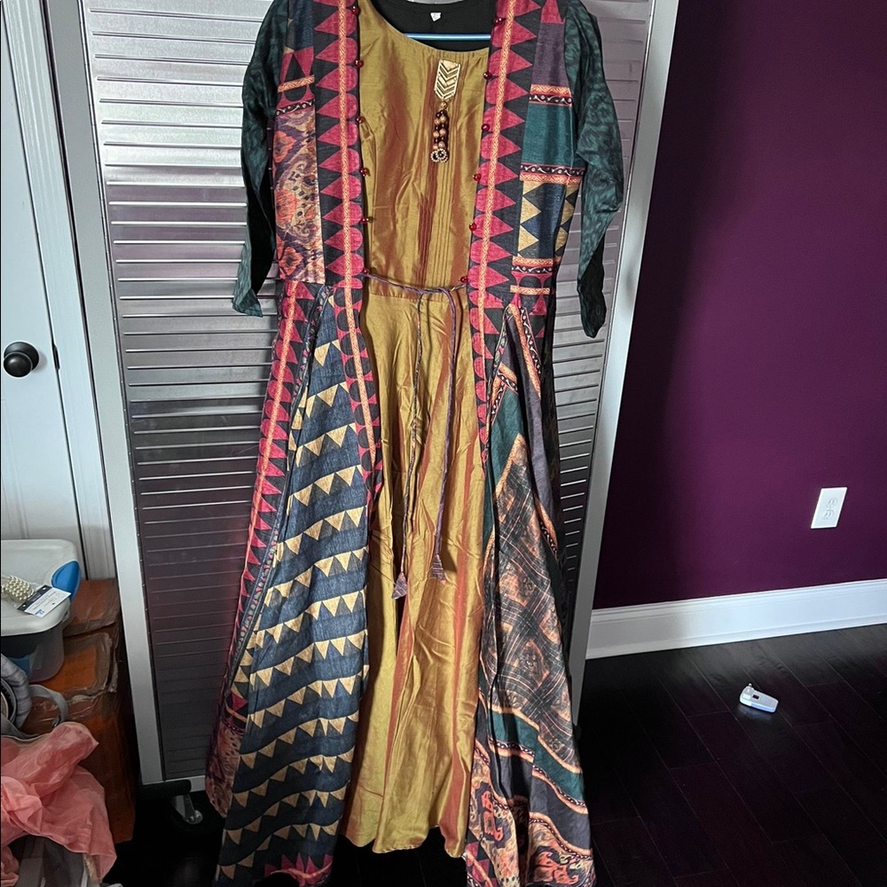 2 piece gown and jacket dress